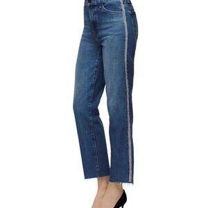 J Brand High Rise Jules Rinestone Medium Wash Jeans in Urbanite Size 24
